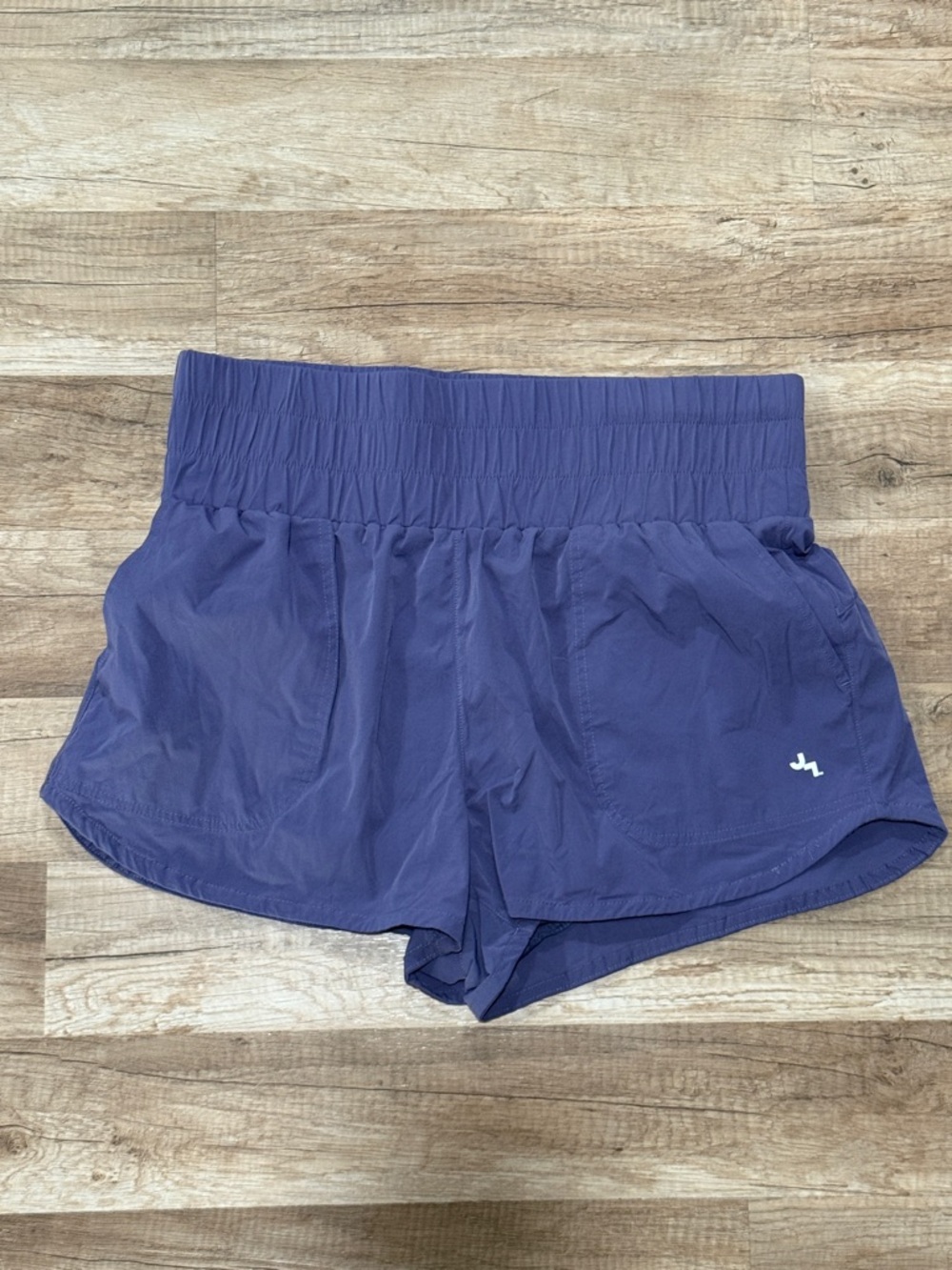 JoyLab Deep Purple Smocked-Waist Athletic Shorts